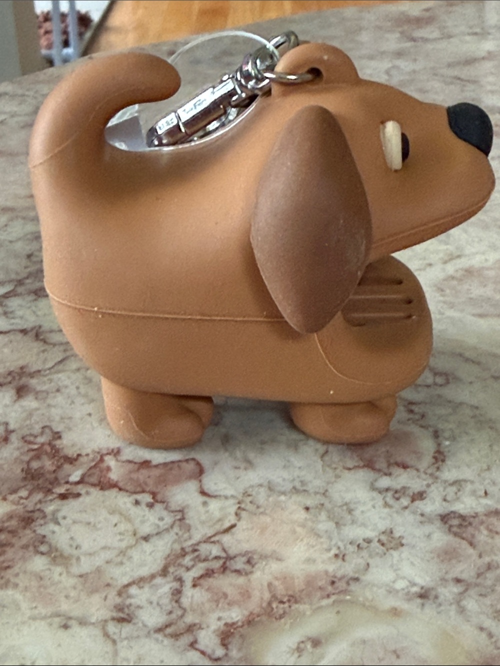 NWT Bath & Body Works Brown Dog Keychain Sanitizer Holder - Picture 2 of 5
